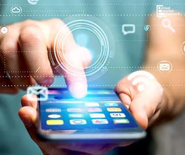 Person showcasing diverse super apps on mobile device. Person showcasing diverse super apps on mobile device.